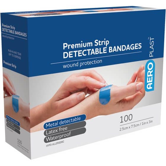 AeroPlast Premium Detectable Bandages – Strips>