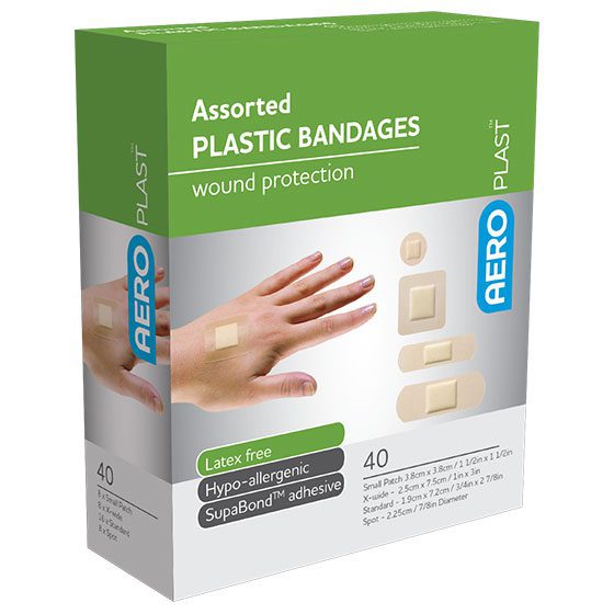 AEROPLAST Plastic Assorted Dressings Box/40 Aero Healthcare