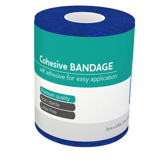 AEROBAN Cohesive Bandage 5.0cm x 4.5M Wrap/12>