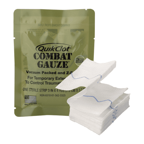 QUIKCLOT Haemostatic Combat Gauze 7.5cm x 3.65M>