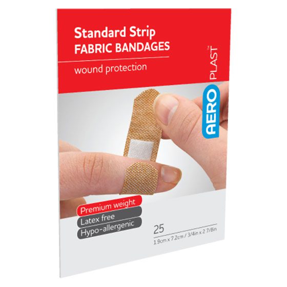 AEROPLAST Premium Fabric Standard Strip 7.2 x 1.9cm Env/25>