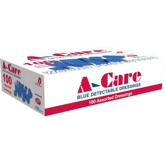 A-CARE Detectable Assorted Dressings Box/100>