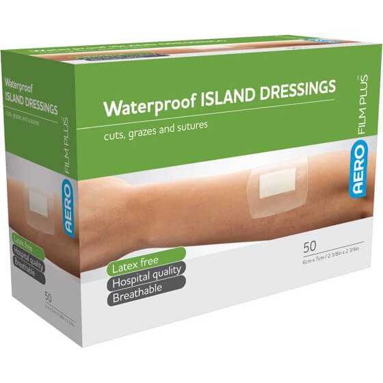 AEROFILM PLUS Waterproof Island Dressing 6 x 7cm Box/50 (GST Free)>