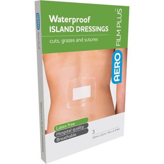 AEROFILM PLUS Waterproof Island Dressing 10 x 12cm Box/3 (GST FREE)>