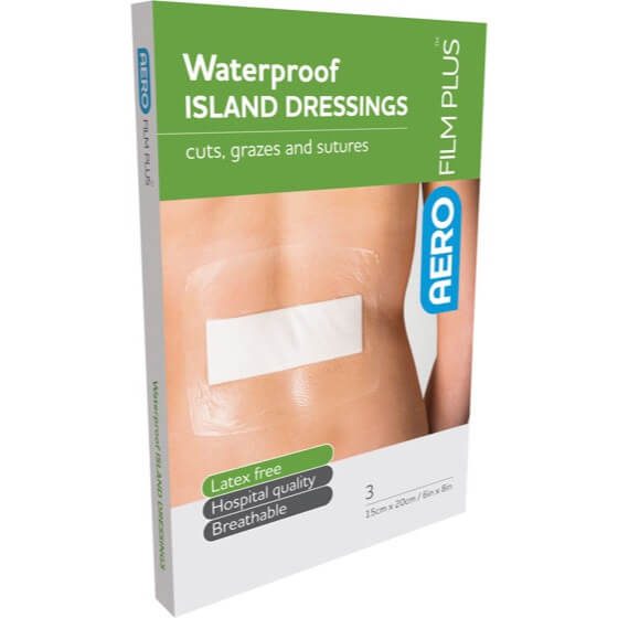 AEROFILM PLUS Waterproof Island Dressing 15 x 20cm Box/3 (GST FREE)>