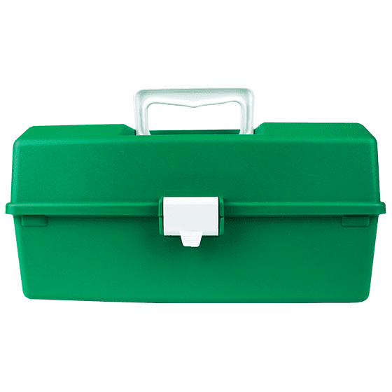 AEROCASE Green Plastic Tacklebox with 1 Tray 16 x 33 x 19cm>
