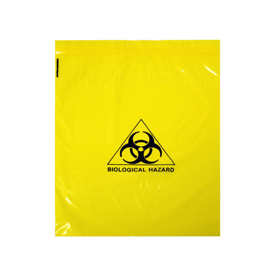 4L Biohazard Clinical Waste Bag 250 x 300mm – Press Seal, 30um>