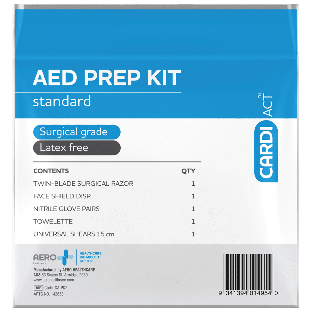 CARDIACT AED Basic Prep Kit 12.5 x 20.5cm>