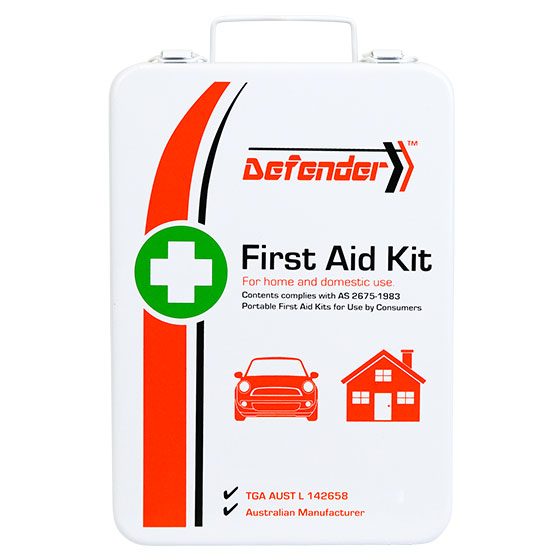 DEFENDER 3 Series Metal Tough First Aid Kit 23 x 16.5 x 7cm>