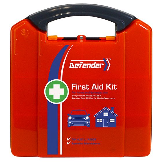 DEFENDER 3 Series Plastic Neat First Aid Kit 25.5 x 23.5 x 9cm>