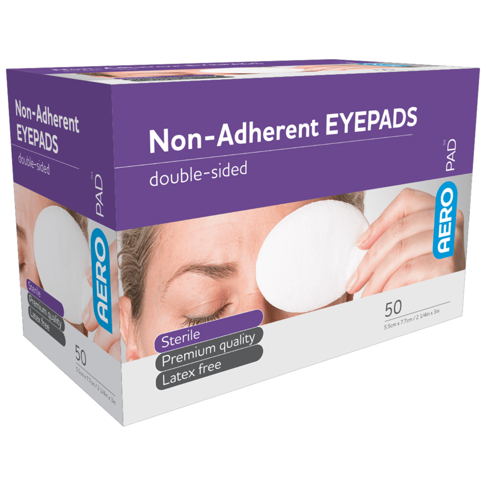 AEROPAD Non-Adherent Eye Pads 5.5cm x 7.7cm Box/50>