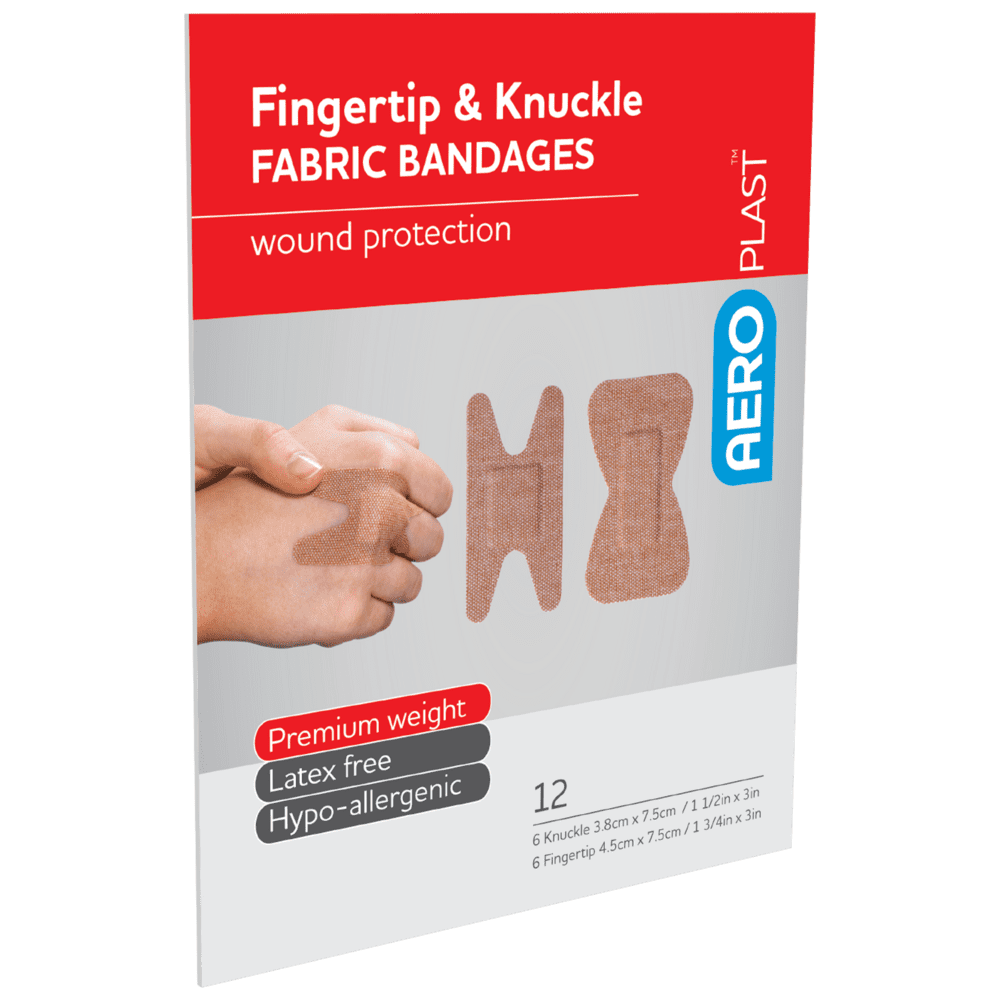 AEROPLAST Premium Fabric Fingertip & Knuckle Dressings Env/12>