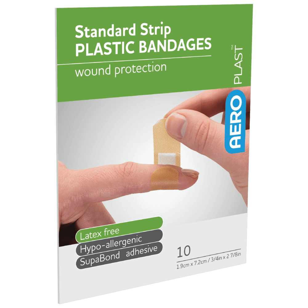 AEROPLAST Plastic Standard Strip 7.2 x 1.9cm Env/10>