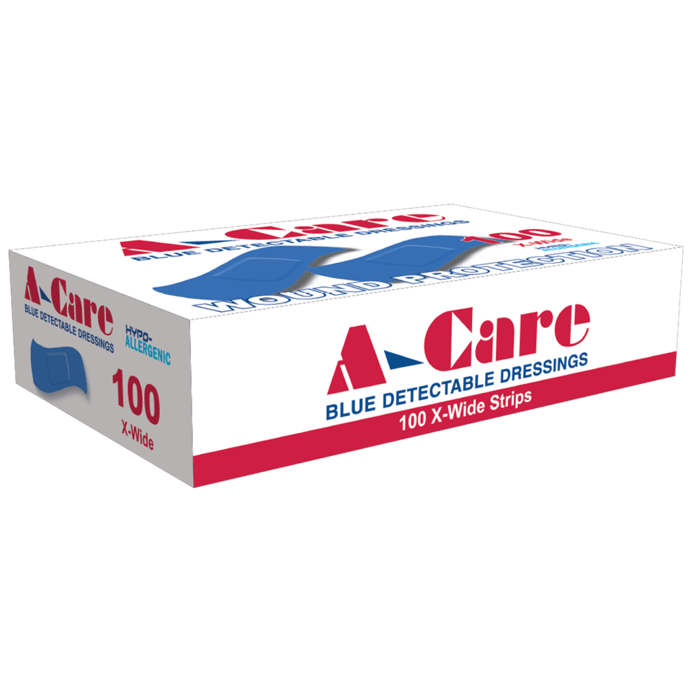 A-CARE Detectable Standard Strips 7.5 x 2.5cm Box/100>